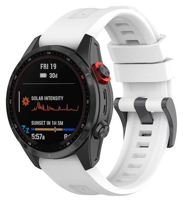 22 mm Silikon-Uhrenarmband – Kompatibel mit GARMIN und COROS - Weiß