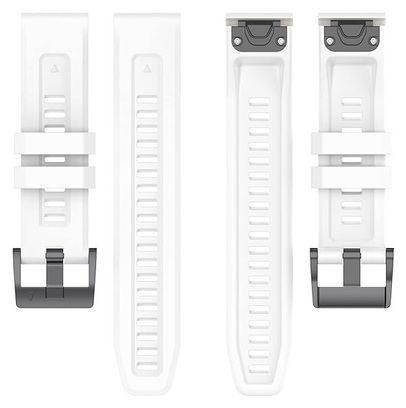 22 mm Silikon-Uhrenarmband – Kompatibel mit GARMIN und COROS - Weiß