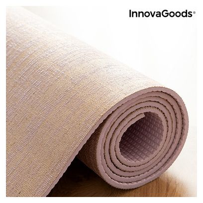 Tapis de yoga en jute 173 x 61 x 0 5 cm