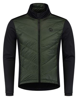 Veste Velo Hiver Rogelli Wadded II - Homme - Vert militaire/Noir