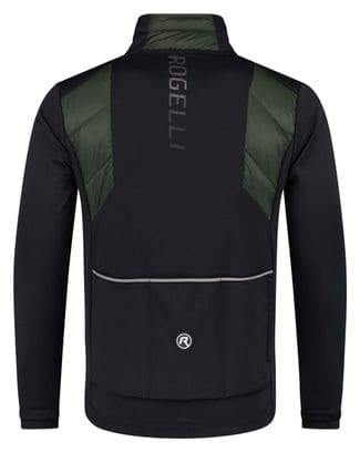 Veste Velo Hiver Rogelli Wadded II - Homme - Vert militaire/Noir