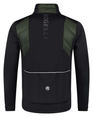 Veste Velo Hiver Rogelli Wadded II - Homme - Vert militaire/Noir