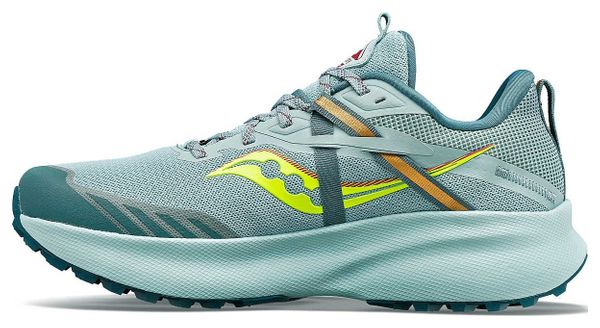 Saucony Ride 15 TR Blue Yellow Women's Trail Shoes
