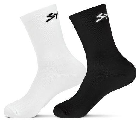 Spiuk Anatomic Summer Socks Black/White (2 Pairs)