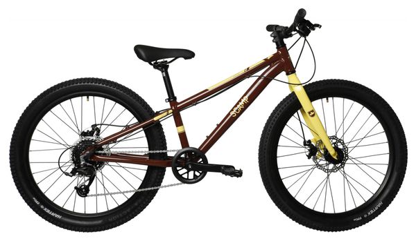 Scamp HighFox microSHIFT Mezzo 8V 24'' mountainbike voor kinderen, bruin/geel - Gereviseerd product