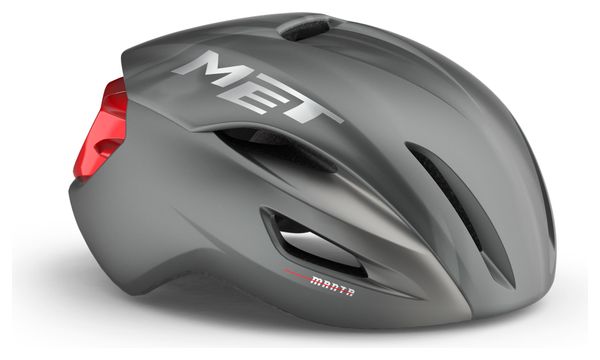 MET Manta Mips Unisex Racehelm Grijs/Rood