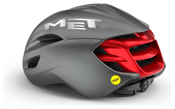 MET Manta Mips Unisex Racehelm Grijs/Rood