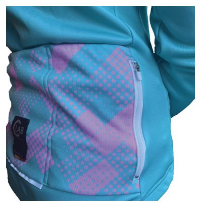 Maillot de Cyclisme Hiver Manches Longues ORDINO Vert/Rose