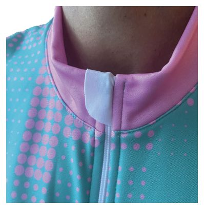 Maillot de Cyclisme Hiver Manches Longues ORDINO Vert/Rose