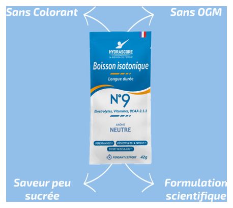 Boisson Isotonique Hydrascore N°9 - Neutre - 42 g