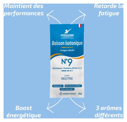 Boisson Isotonique Hydrascore N°9 - Neutre - 42 g