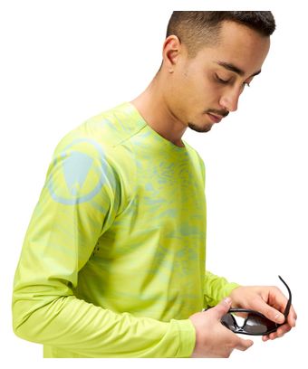 Maillot manga larga Endura Marble Hombre Edición Limitada Amarillo