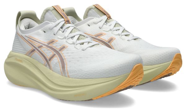 Chaussures Running Asics Gel-Nimbus 27 Blanc/Orange Homme