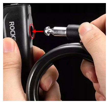 Rockbros Antivol de vélo RKS515-BK avec clé de 1 1 m - Noir