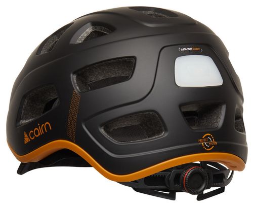 Cairn Quartz LED USB Powder Helmet Black / Cognac