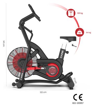 Vélo d'appartement Air Bike - CARE - CROSS-AIR - ergomètre