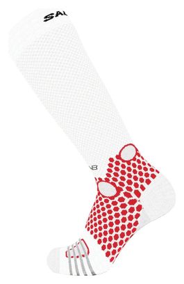 Chaussettes Salomon S/LAB Ultra Knee Blanc Rouge Unisex