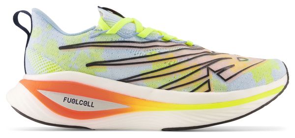 Laufschuhe New Balance Fuelcell SuperComp Elite v3 London Damen Blau Gelb Koralle