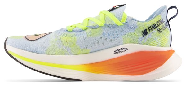 Laufschuhe New Balance Fuelcell SuperComp Elite v3 London Damen Blau Gelb Koralle