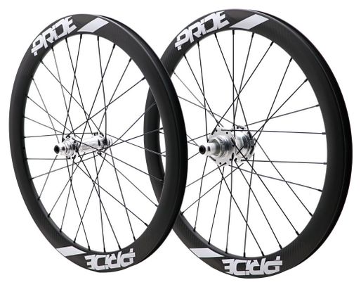 Paire de Roues Carbone Pride Gravity Mat Expert Disc 28H Polish