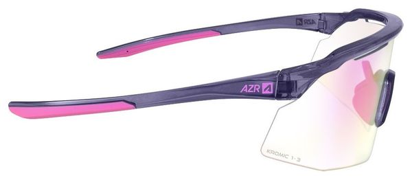 Lunettes AZR Kromic Iseran Crystal Violet verni/Écran Kromic irisé Rose