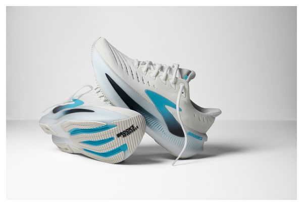 Brooks Glycerin Max 2 Wit/Blauw Heren Hardloopschoenen
