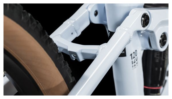 VTT Électrique Tout-Suspendu Cube Stereo Hybrid 120 Pro 750 Shimano Deore 12V 750 Wh 29'' Blanc Flash