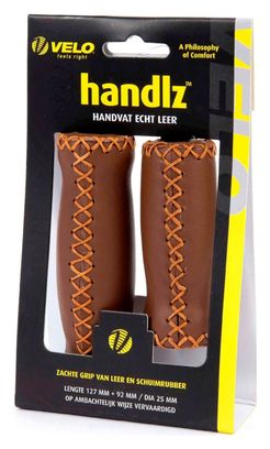 VELO Grips Cuir 127Mm L Marron (Paire)