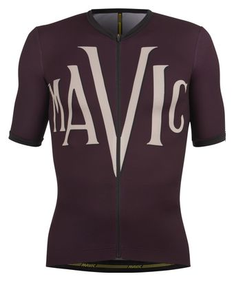 Mavic Heritage Short Sleeve Jersey Aubergine/Black