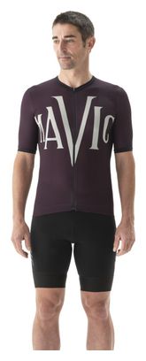 Mavic Heritage Short Sleeve Jersey Aubergine/Black | Alltricks.com
