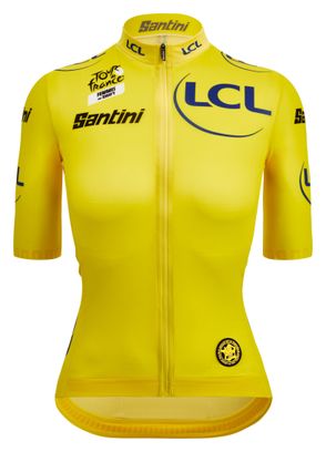 Santini Tour de France-shirt met korte mouwen, geel, dames