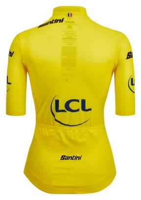 Santini Tour de France-shirt met korte mouwen, geel, dames