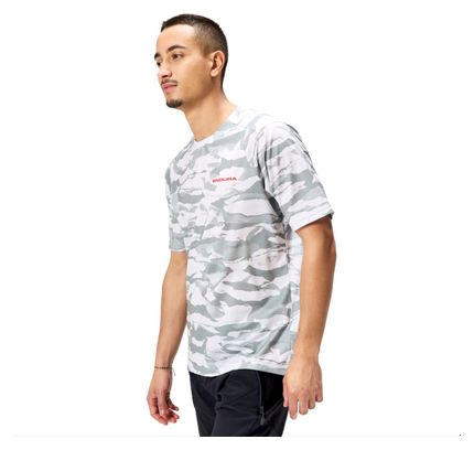 Maglia Endura Mountain Camo a manica corta da uomo, grigio