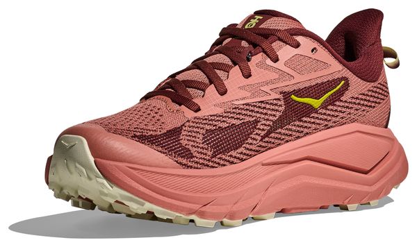 Hoka Challenger 8 Scarpe da trail da donna rosa/giallo