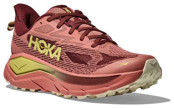 Hoka Challenger 8 Scarpe da trail da donna rosa/giallo
