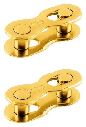 2er-Set Kettenschnellverschluss Fahrrad 12-fach – Magic Link Connector gold