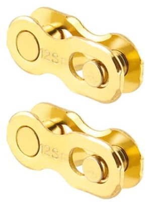 2er-Set Kettenschnellverschluss Fahrrad 12-fach – Magic Link Connector gold
