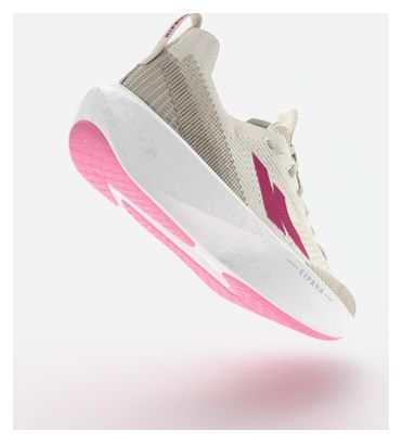Kiprun Kipnext hardloopschoenen voor dames, beige/roze