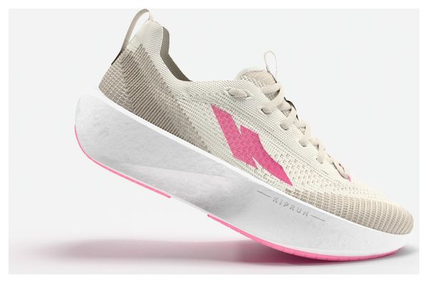 Kiprun Kipnext hardloopschoenen voor dames, beige/roze