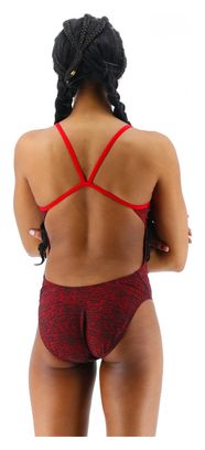 Damen Badeanzug 1-teilig Tyr Lapped Cutoutfit Rot