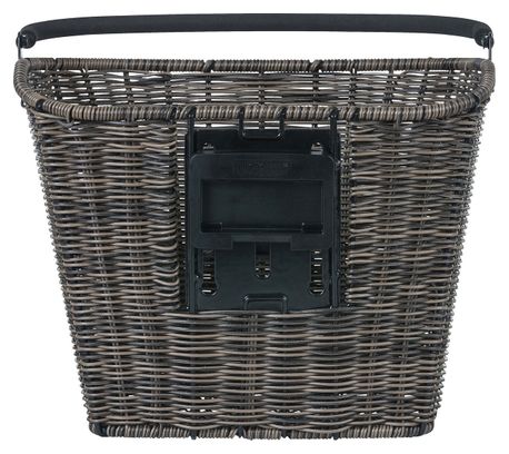 Basil Bremen Rattan Look KF bicycle basket front dark brown