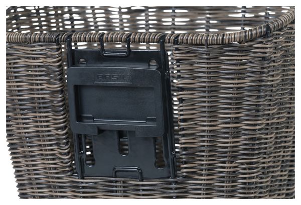 Voorfietsmand Basil Bremen Rattan Look KF donkerbruin