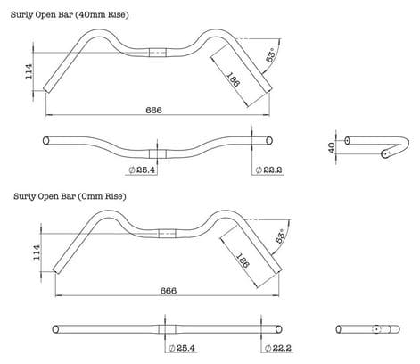 Surly Terminal Bar black 735mm