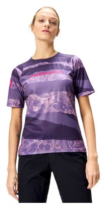 Damen Endura Patchwork Limited Edition Kurzarmtrikot Violett
