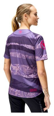 Damen Endura Patchwork Limited Edition Kurzarmtrikot Violett