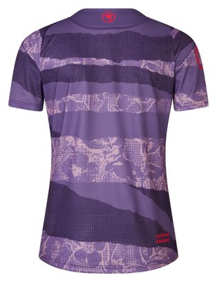 Damen Endura Patchwork Limited Edition Kurzarmtrikot Violett