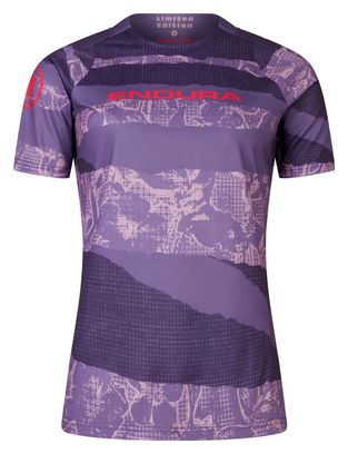 Damen Endura Patchwork Limited Edition Kurzarmtrikot Violett