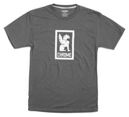 T-shirt Chrome Vertical Border Logo gris