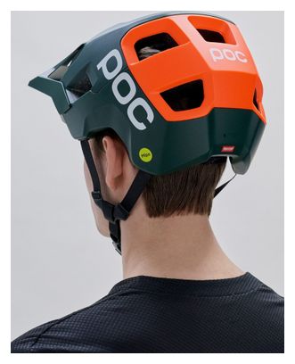 Poc Kortal Race Mips Mountain Bike Helmet, Green/Orange