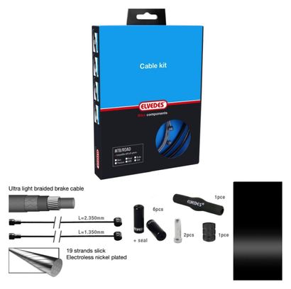 Elvedes Complete Brakes Cable Pro-Line Black Dia Waterproof 5.0mm